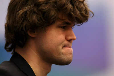 Magnus Carlsen ponders his next move