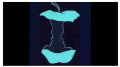 Hidden faces or apple core? A visual puzzle for personality insights.